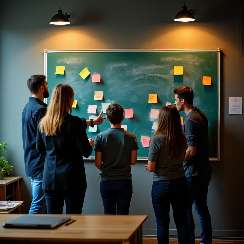 Equipo en sesión de trabajo